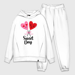 Мужской костюм оверсайз Сладкий день, цвет: белый