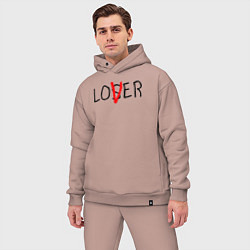 Мужской костюм оверсайз Loser lover It, цвет: пыльно-розовый — фото 2