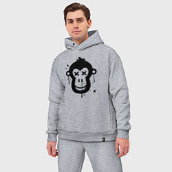 Мужской костюм оверсайз Чернильная обезьянка, цвет: меланж — фото 2