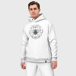 Мужской костюм оверсайз Пчела и жуки, цвет: белый — фото 2