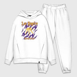 Мужской костюм оверсайз Basketball Lakers, цвет: белый