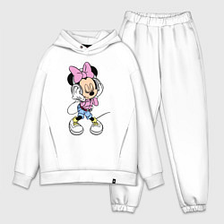 Мужской костюм оверсайз Minnie Mouse in music, цвет: белый