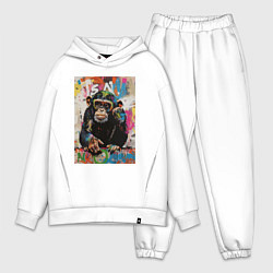 Мужской костюм оверсайз Monkey color, цвет: белый