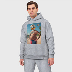 Мужской костюм оверсайз Donald Duck-Trump on a Florida beach, цвет: меланж — фото 2