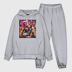 Мужской костюм оверсайз Barbie singer - punks not dead, цвет: меланж