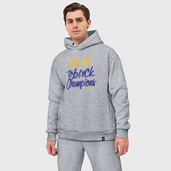 Мужской костюм оверсайз Golden State back to back, цвет: меланж — фото 2