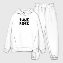 Мужской костюм оверсайз Punk Rock in black, цвет: белый