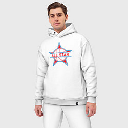 Мужской костюм оверсайз All-star basketball, цвет: белый — фото 2