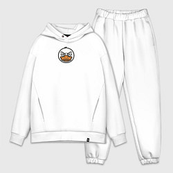 Мужской костюм оверсайз Ebloduck - мем с уткой, цвет: белый