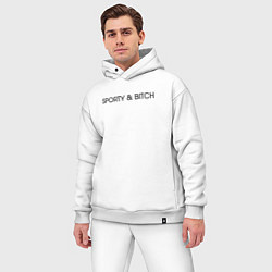 Мужской костюм оверсайз Sporty and bitch, цвет: белый — фото 2