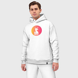 Мужской костюм оверсайз День победы 80 лет, цвет: белый — фото 2