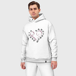 Мужской костюм оверсайз Святая святых - sancta sanctorum, цвет: белый — фото 2