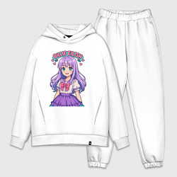 Мужской костюм оверсайз Билли Айлиш аниме стиль, цвет: белый