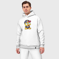 Мужской костюм оверсайз Утёнок в кепке, цвет: белый — фото 2