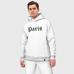 Мужской костюм оверсайз Paris - France, цвет: белый — фото 2