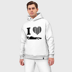 Мужской костюм оверсайз Формула 1, цвет: белый — фото 2