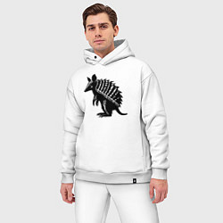 Мужской костюм оверсайз Черный броненосец, цвет: белый — фото 2