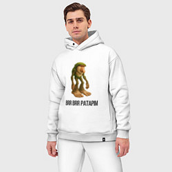Мужской костюм оверсайз Brr Brr Patapim Brainrot, цвет: белый — фото 2