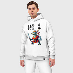 Мужской костюм оверсайз Bender bending robot with katana - samurai, цвет: белый — фото 2