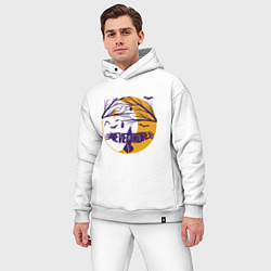 Мужской костюм оверсайз Полёт в Невермор, цвет: белый — фото 2