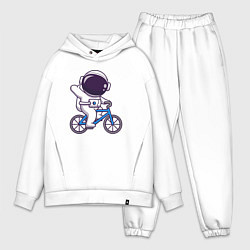 Мужской костюм оверсайз Space bike, цвет: белый