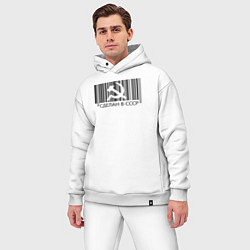 Мужской костюм оверсайз Сделан в СССР штрихкод качества, цвет: белый — фото 2