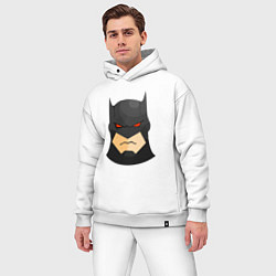 Мужской костюм оверсайз Голова Бэтмена, цвет: белый — фото 2