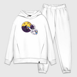 Мужской костюм оверсайз Сырная луна, цвет: белый