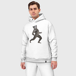 Мужской костюм оверсайз Оборотень воет, цвет: белый — фото 2