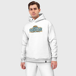 Мужской костюм оверсайз Happy fathers day, цвет: белый — фото 2