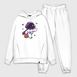 Мужской костюм оверсайз Космонавт с конфетками, цвет: белый