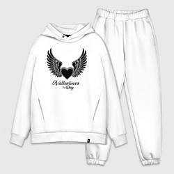 Мужской костюм оверсайз Крылья любви: День святого Валентина