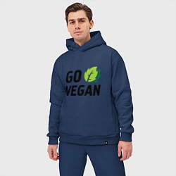 Мужской костюм оверсайз Go vegan, цвет: тёмно-синий — фото 2
