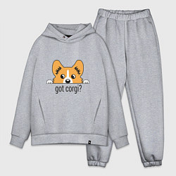 Мужской костюм оверсайз Got Corgi, цвет: меланж
