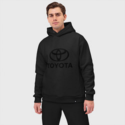 Мужской костюм оверсайз Toyota Logo цвета черный — фото 2