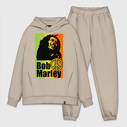 Мужской костюм оверсайз Bob Marley: Jamaica, цвет: миндальный