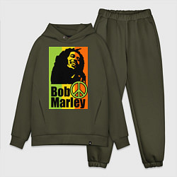 Мужской костюм оверсайз Bob Marley: Jamaica, цвет: хаки