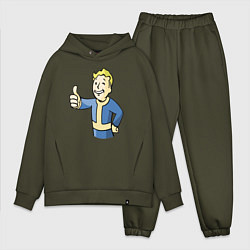 Мужской костюм оверсайз Fallout vault boy, цвет: хаки