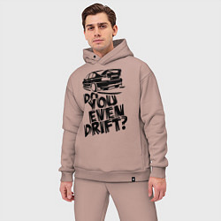 Мужской костюм оверсайз Do you even drift, цвет: пыльно-розовый — фото 2