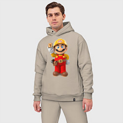 Мужской костюм оверсайз Super Mario, цвет: миндальный — фото 2