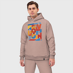 Мужской костюм оверсайз Revolution, цвет: пыльно-розовый — фото 2