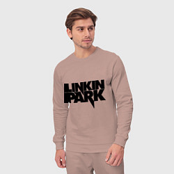 Костюм хлопковый мужской Linkin Park, цвет: пыльно-розовый — фото 2