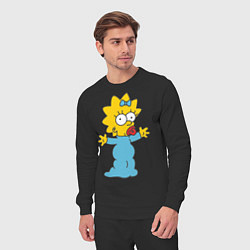 Костюм хлопковый мужской Maggie Simpson, цвет: черный — фото 2