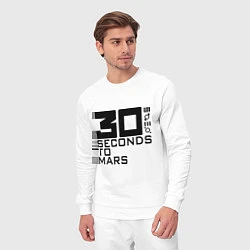 Костюм хлопковый мужской 30 Seconds To Mars, цвет: белый — фото 2