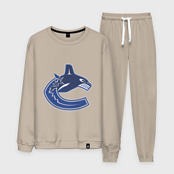 Костюм хлопковый мужской Vancouver Canucks, цвет: миндальный