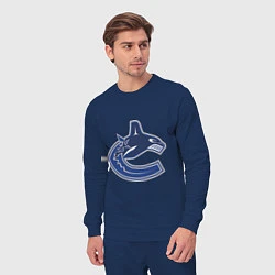 Костюм хлопковый мужской Vancouver Canucks, цвет: тёмно-синий — фото 2