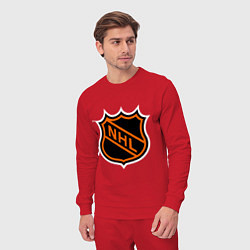 Костюм хлопковый мужской NHL, цвет: красный — фото 2
