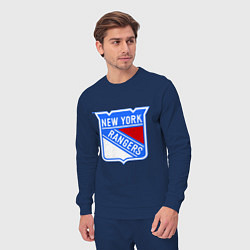 Костюм хлопковый мужской New York Rangers, цвет: тёмно-синий — фото 2