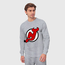 Костюм хлопковый мужской New Jersey Devils, цвет: меланж — фото 2