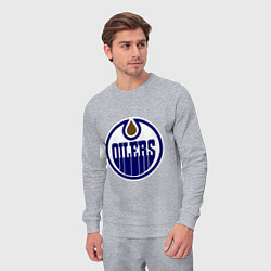 Костюм хлопковый мужской Edmonton Oilers, цвет: меланж — фото 2